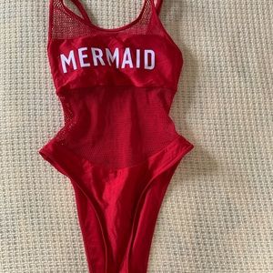 Red sexy bathing suit